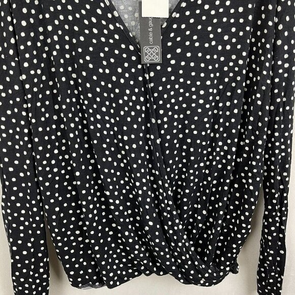 Cable Gauge Women Long Sleeve V- Neck Pullover Top Size L - Picture 5 of 9